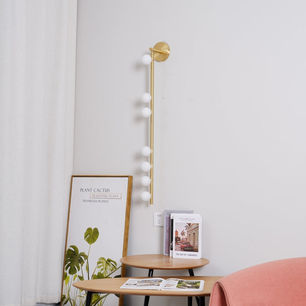 Pamela Tube Plug-in Brass Glass Wall Lamp - Neutralighting