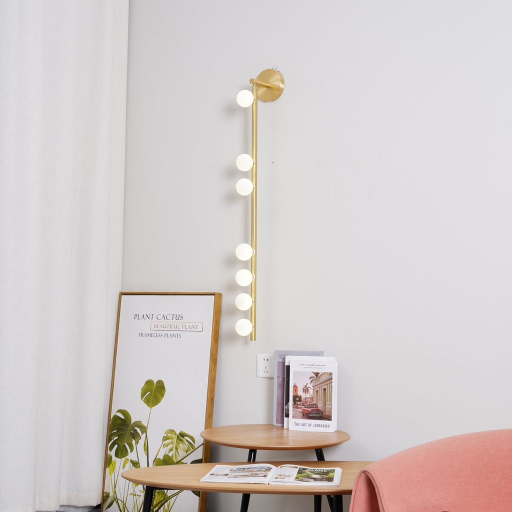 Pamela Tube Plug-in Brass Glass Wall Lamp - Neutralighting