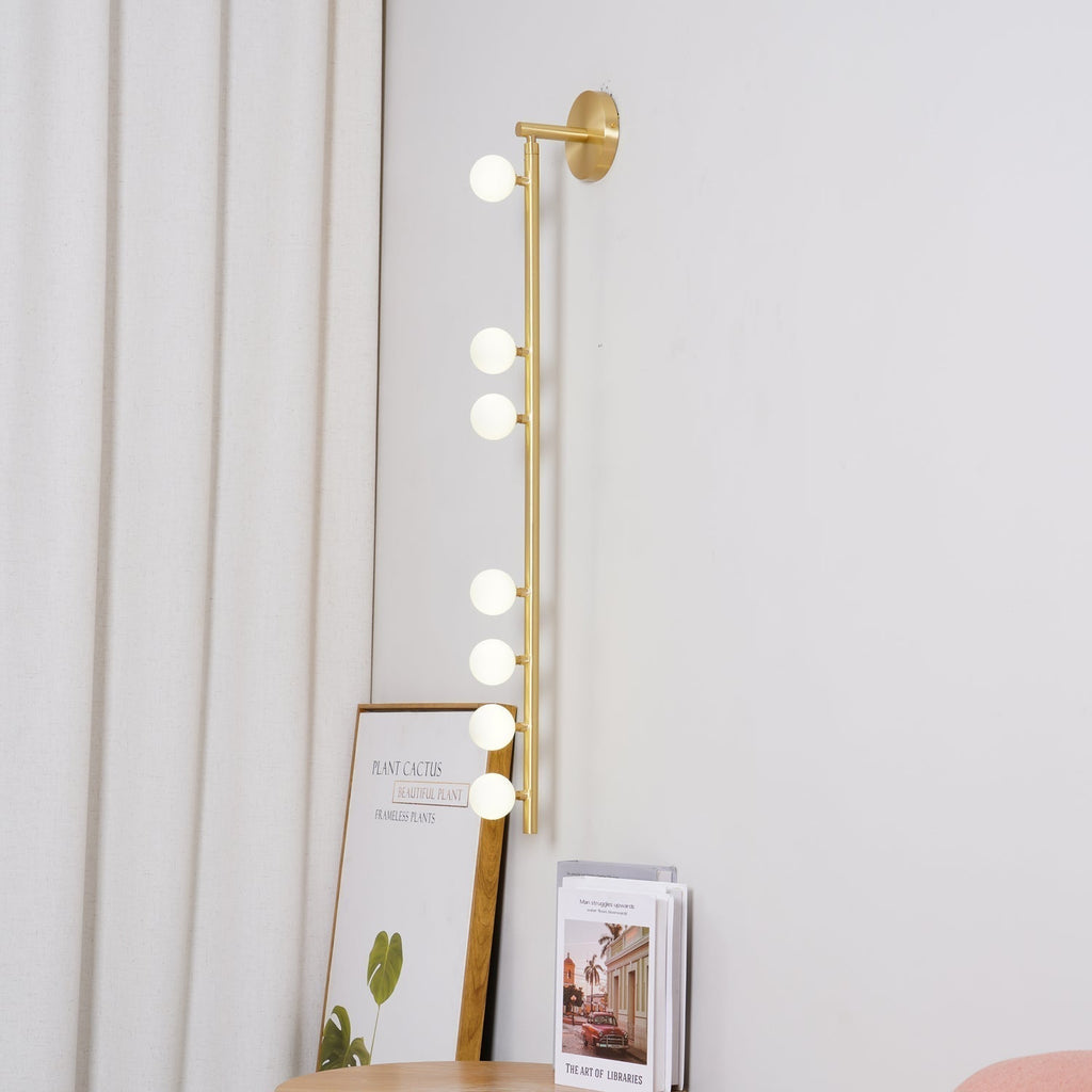 Pamela Tube Plug-in Brass Glass Wall Lamp - Neutralighting