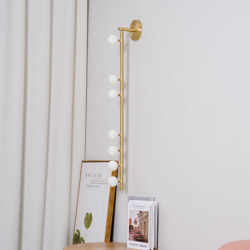 Pamela Tube Plug-in Brass Glass Wall Lamp - Neutralighting