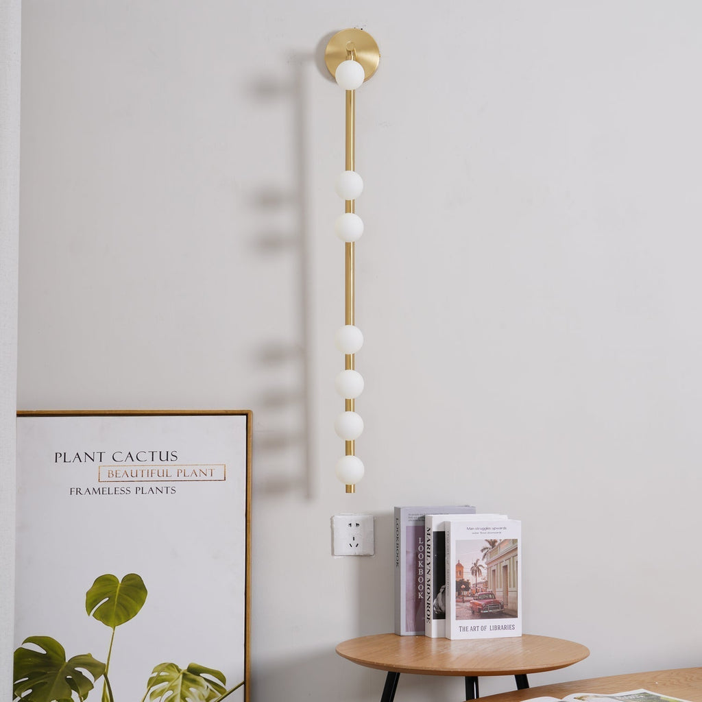 Pamela Tube Plug-in Brass Glass Wall Lamp - Neutralighting
