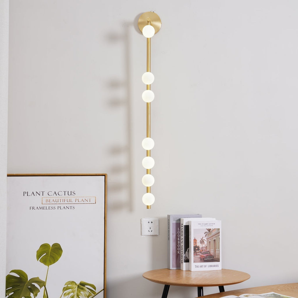 Pamela Tube Plug-in Brass Glass Wall Lamp - Neutralighting