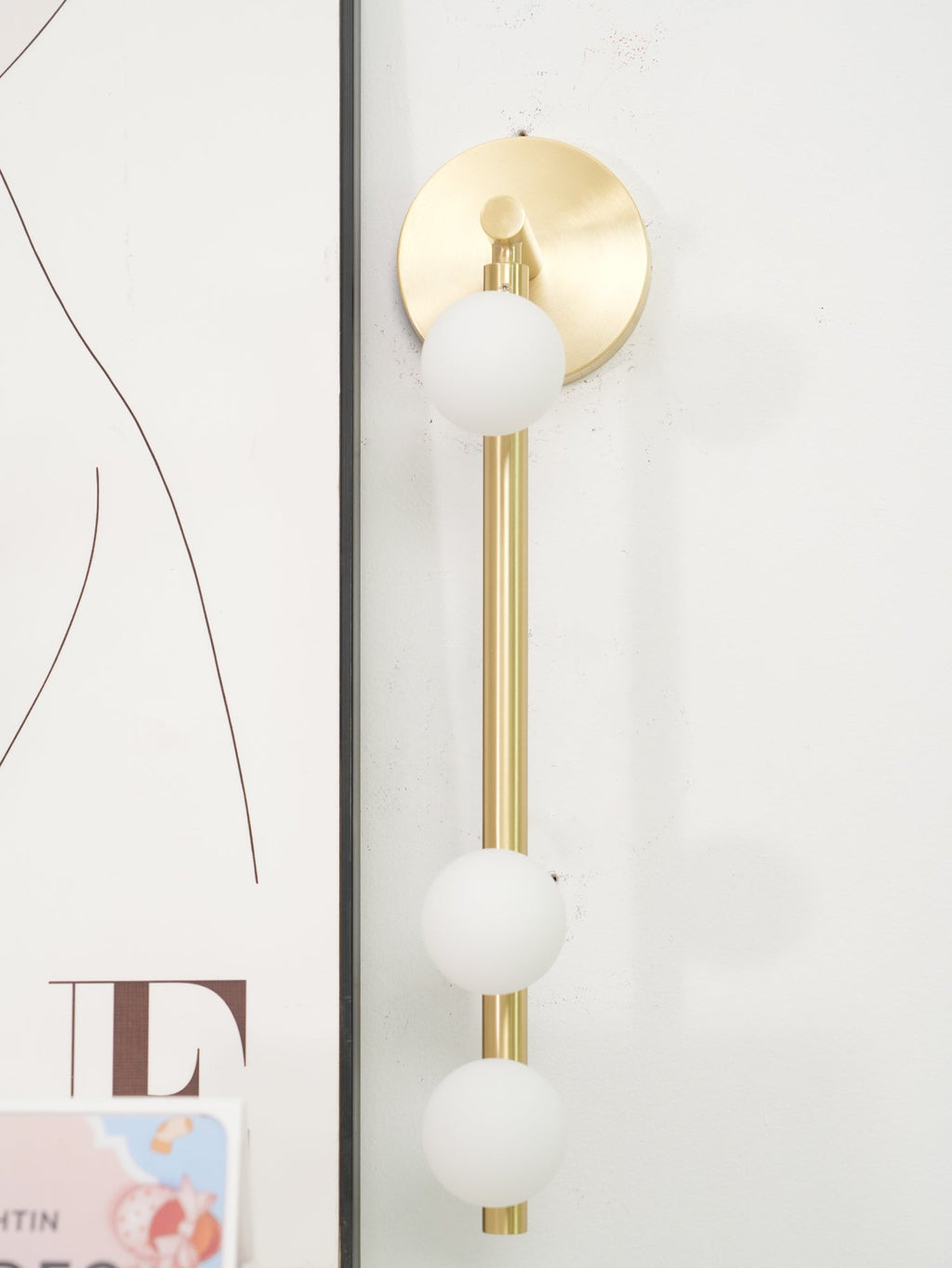 Pamela Tube Plug-in Brass Glass Wall Lamp - Neutralighting