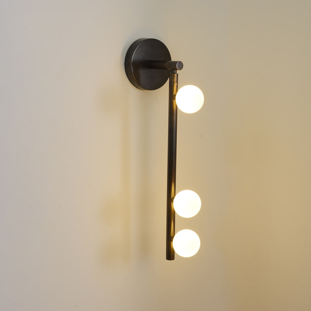 Pamela Tube Plug-in Brass Glass Wall Lamp - Neutralighting