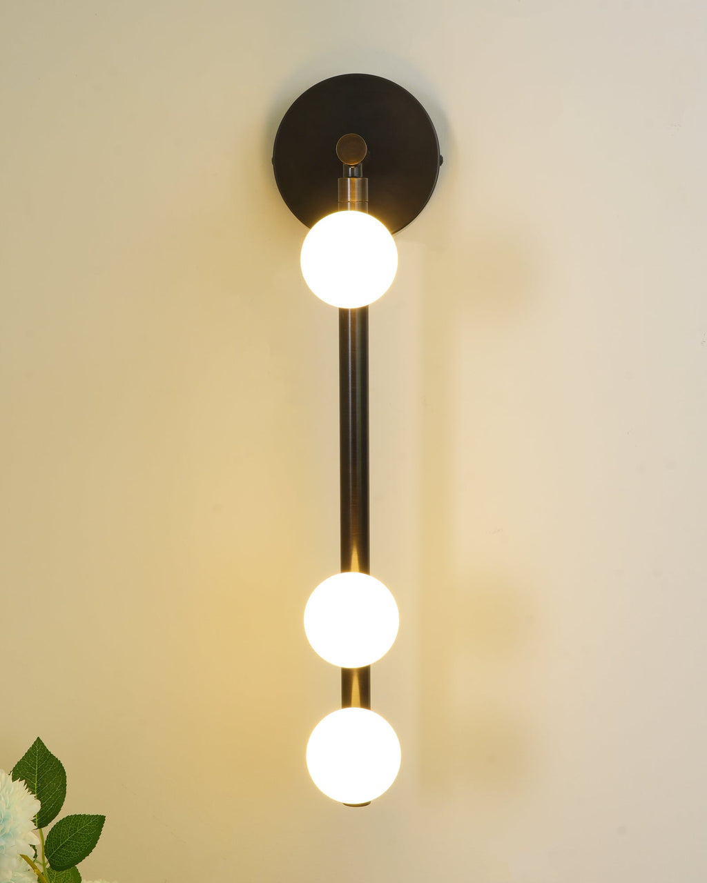 Pamela Tube Plug-in Brass Glass Wall Lamp - Neutralighting