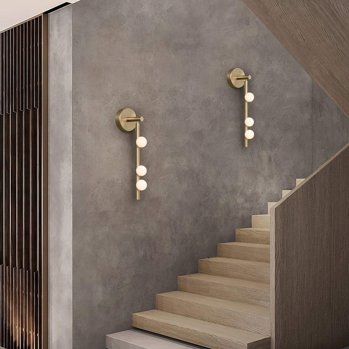 Pamela Tube Plug-in Brass Glass Wall Lamp - Neutralighting