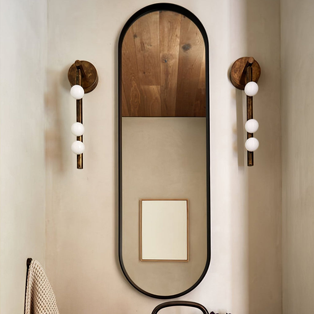 Pamela Tube Plug-in Brass Glass Wall Lamp - Neutralighting
