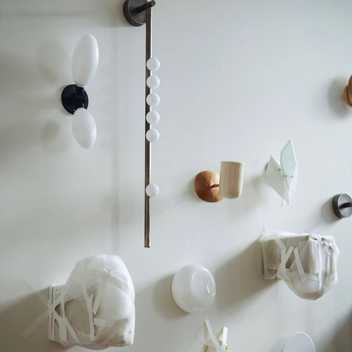 Pamela Tube Plug-in Brass Glass Wall Lamp - Neutralighting