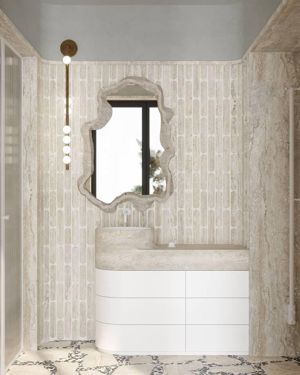 Pamela Tube Plug-in Brass Glass Wall Lamp - Neutralighting
