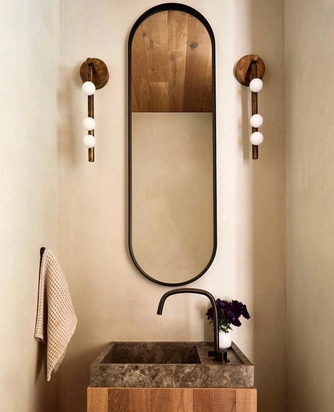 Pamela Tube Plug-in Brass Glass Wall Lamp - Neutralighting