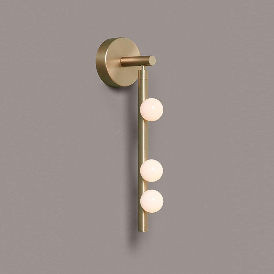 Pamela Tube Plug-in Brass Glass Wall Lamp - Neutralighting