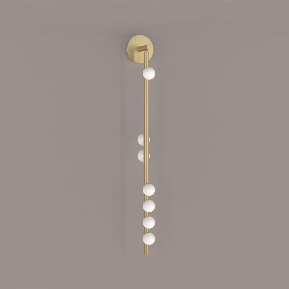 Pamela Tube Plug-in Brass Glass Wall Lamp - Neutralighting