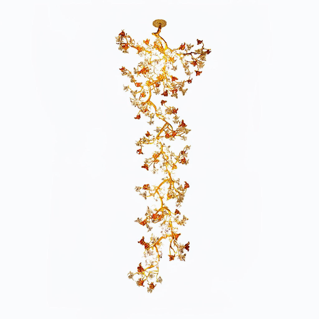 Aare Chandelier Branche Érable Laiton Cristal - Neutralighting
