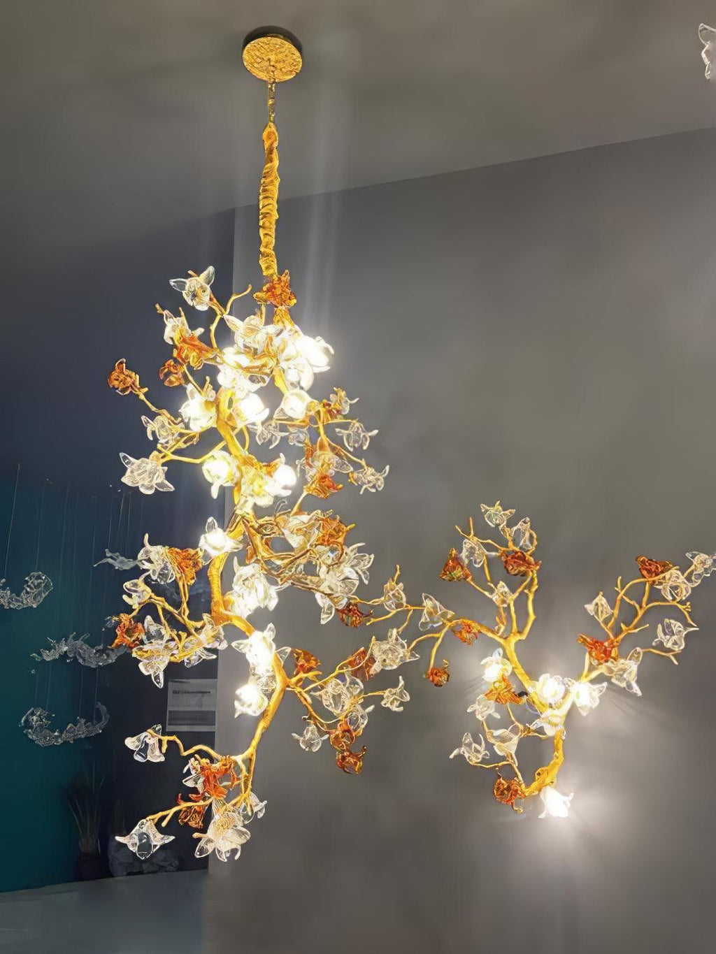 Aare Chandelier Branche Érable Laiton Cristal - Neutralighting