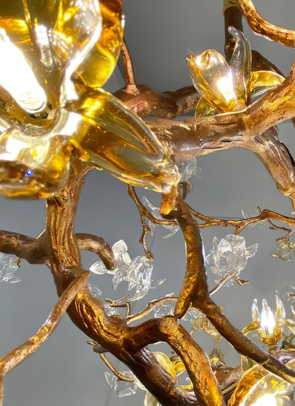 Aare Chandelier Branche Érable Laiton Cristal - Neutralighting