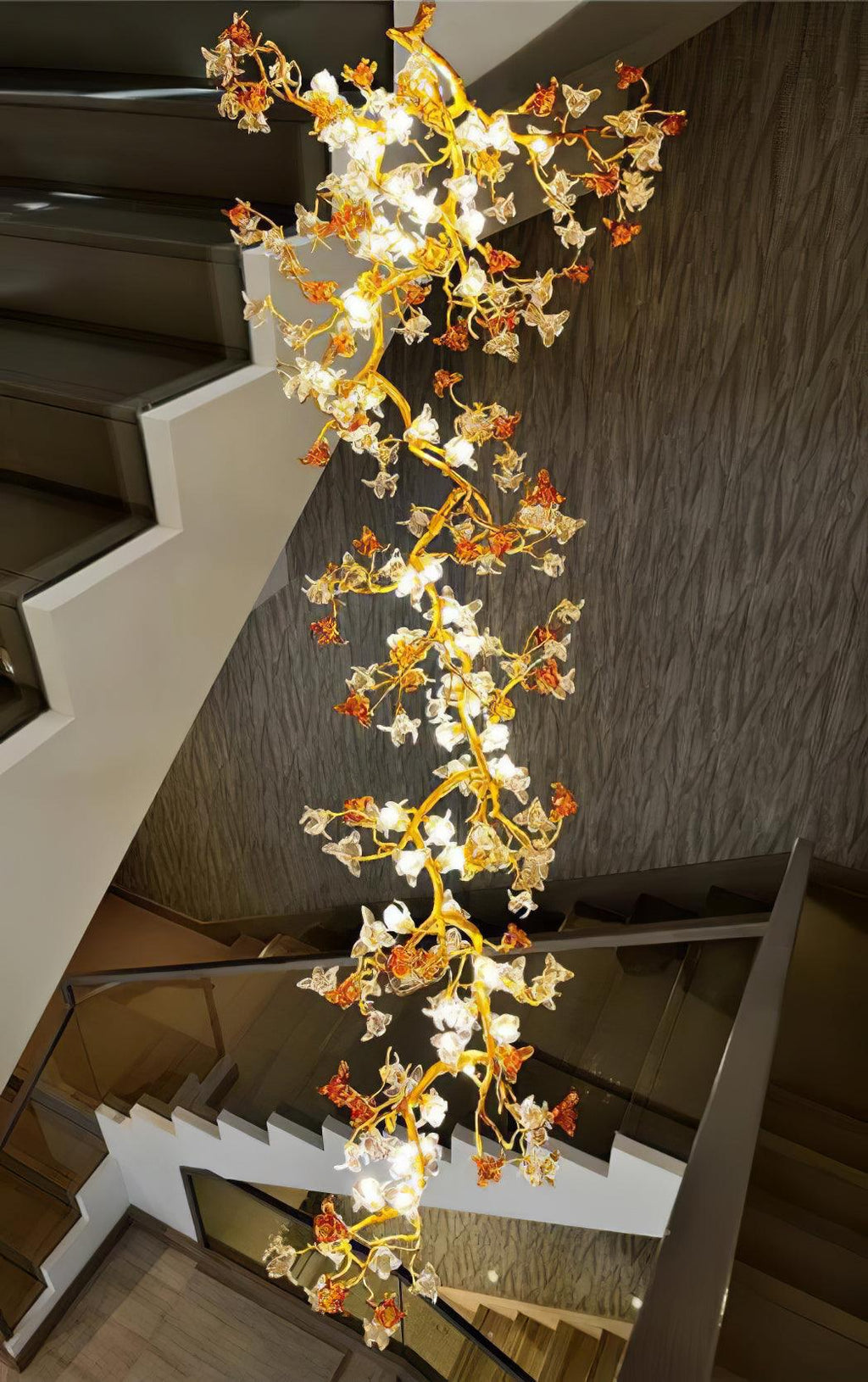 Aare Chandelier Branche Érable Laiton Cristal - Neutralighting