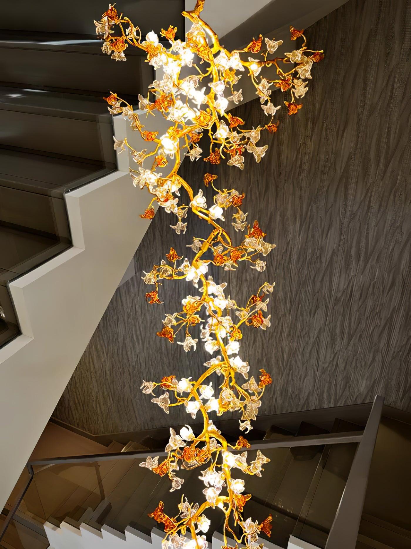 Aare Chandelier Branche Érable Laiton Cristal - Neutralighting