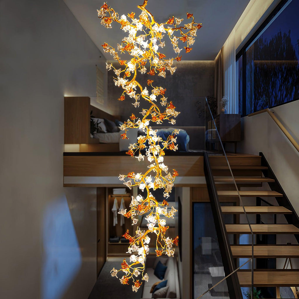 Aare Chandelier Branche Érable Laiton Cristal - Neutralighting