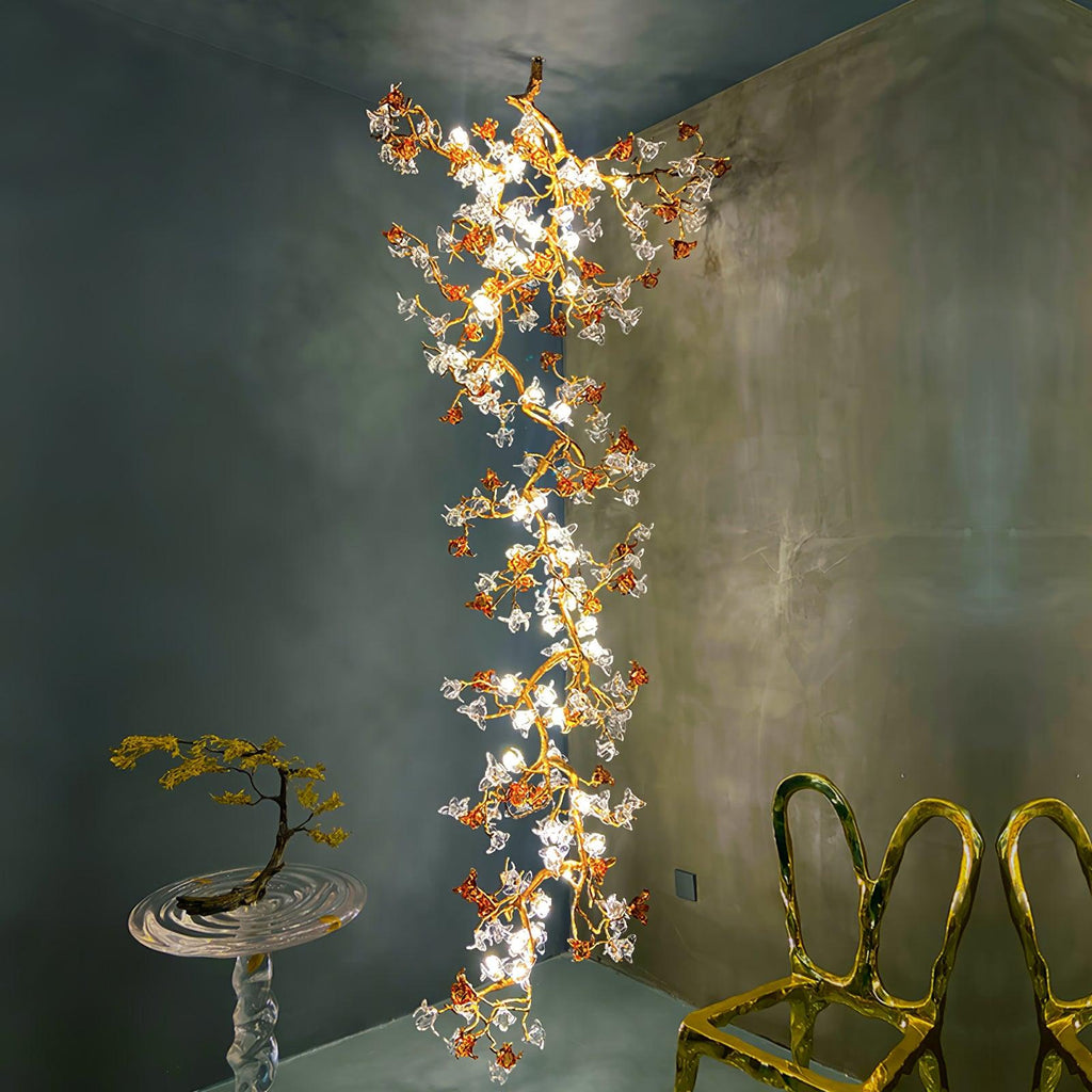 Aare Chandelier Branche Érable Laiton Cristal - Neutralighting