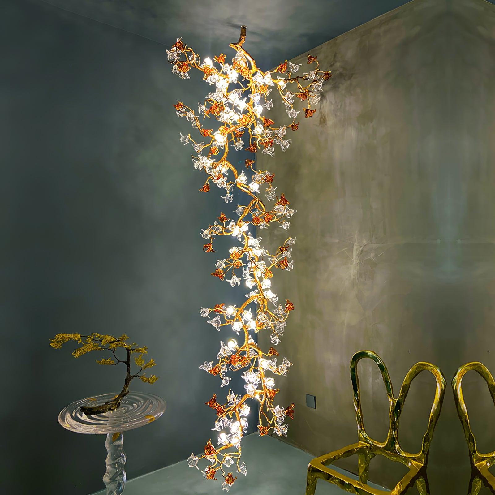 Aare Chandelier Branche Érable Laiton Cristal - Neutralighting