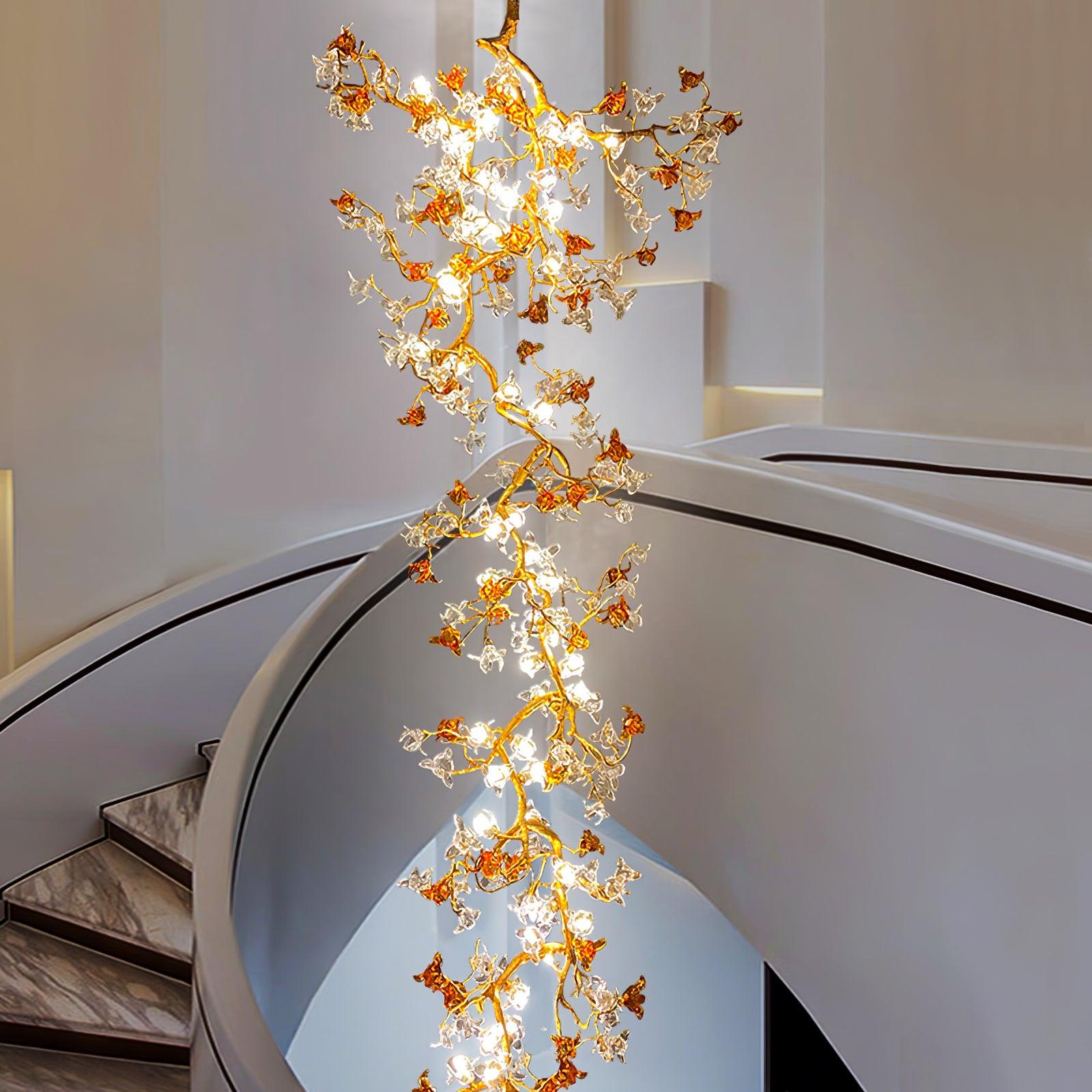 Aare Chandelier Branche Érable Laiton Cristal - Neutralighting
