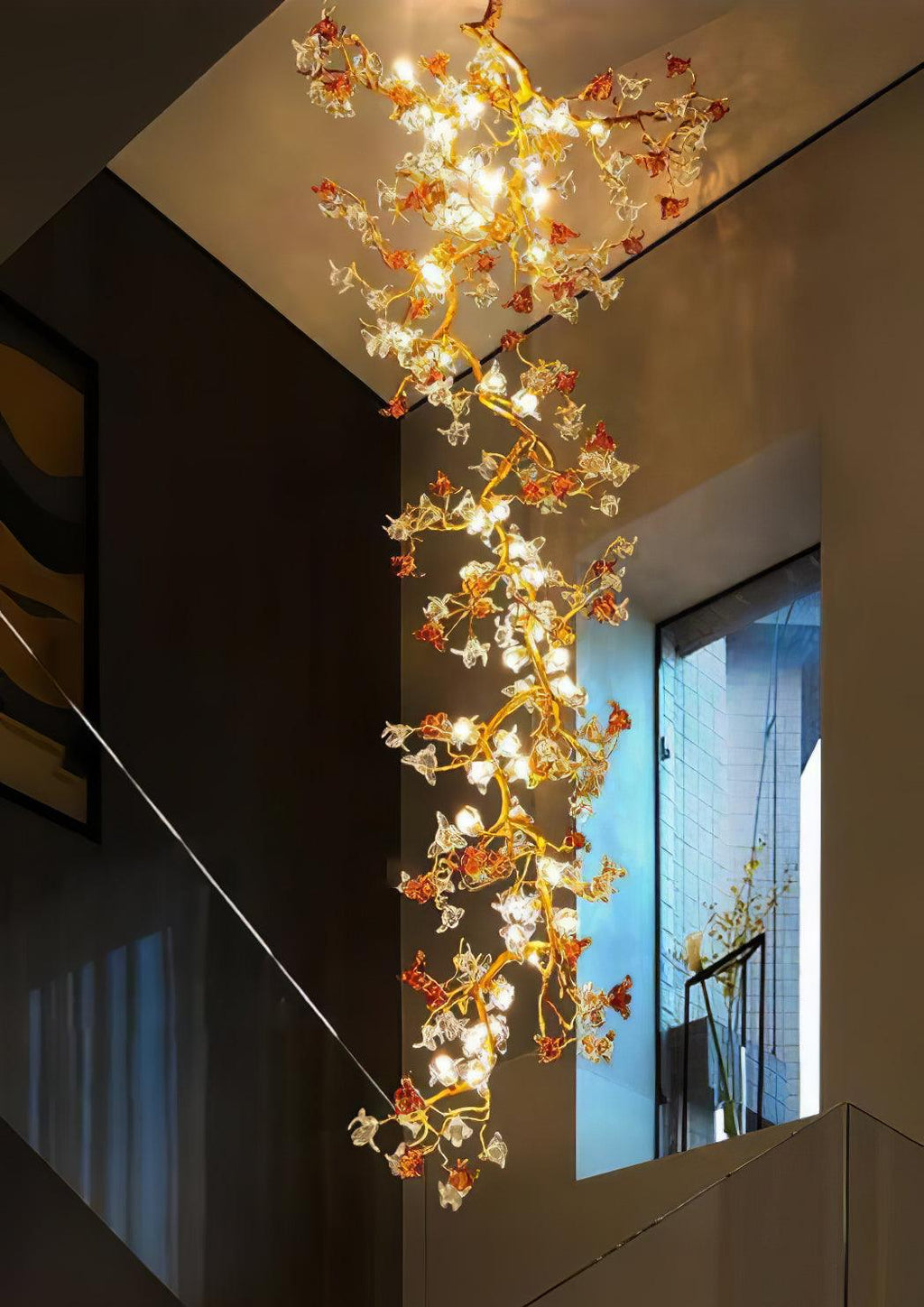 Aare Chandelier Branche Érable Laiton Cristal - Neutralighting
