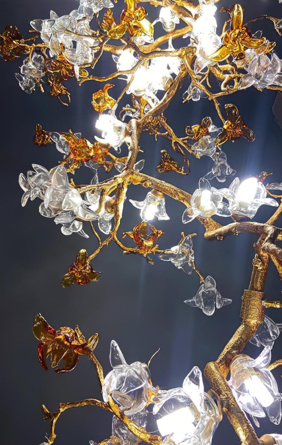 Aare Chandelier Branche Érable Laiton Cristal - Neutralighting