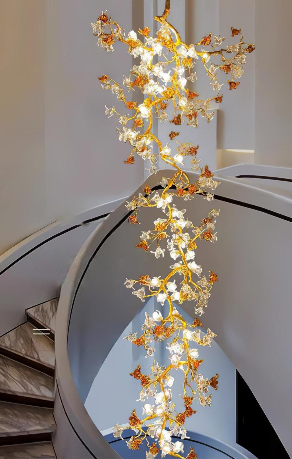 Aare Chandelier Branche Érable Laiton Cristal - Neutralighting