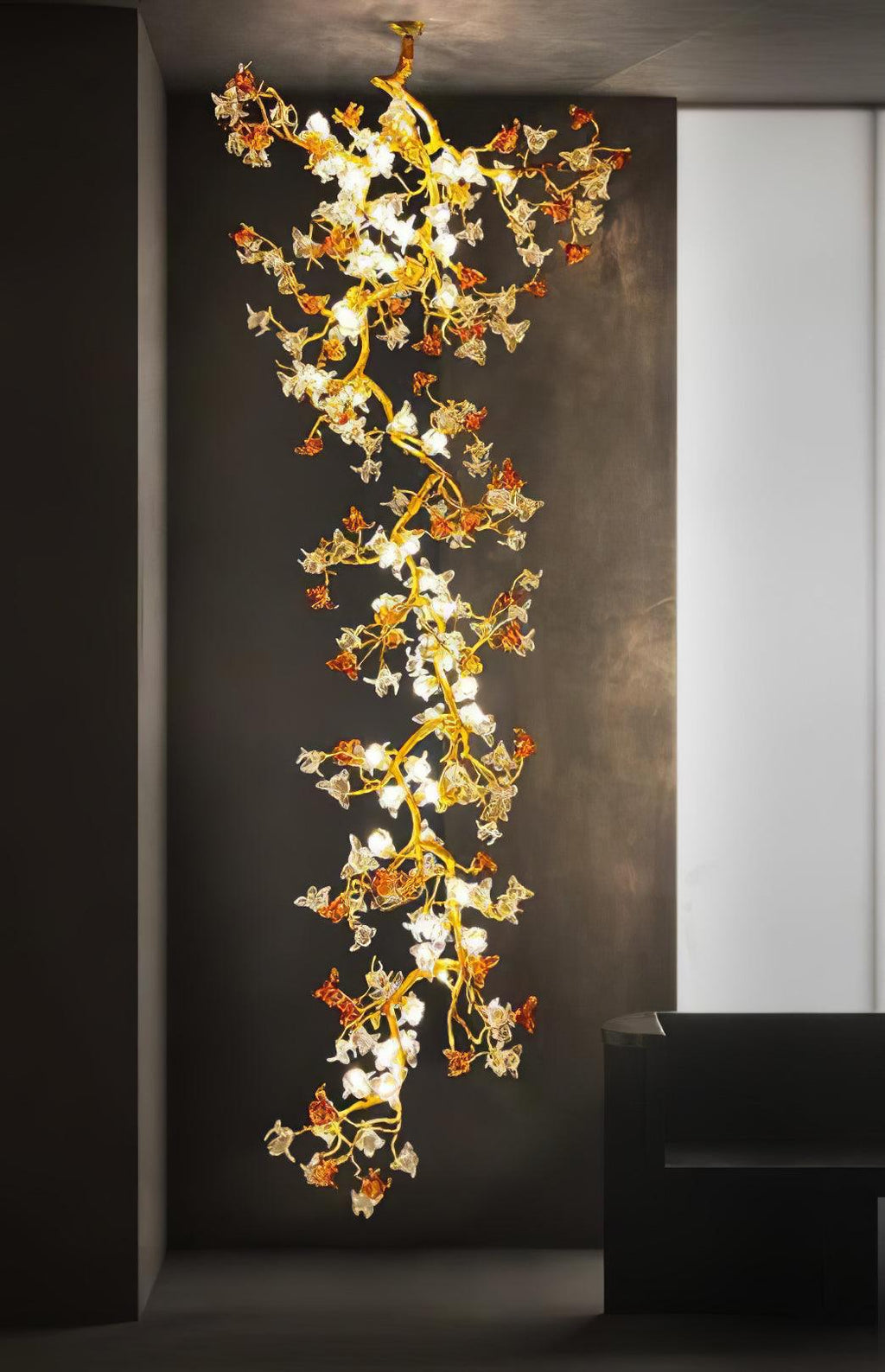 Aare Chandelier Branche Érable Laiton Cristal - Neutralighting