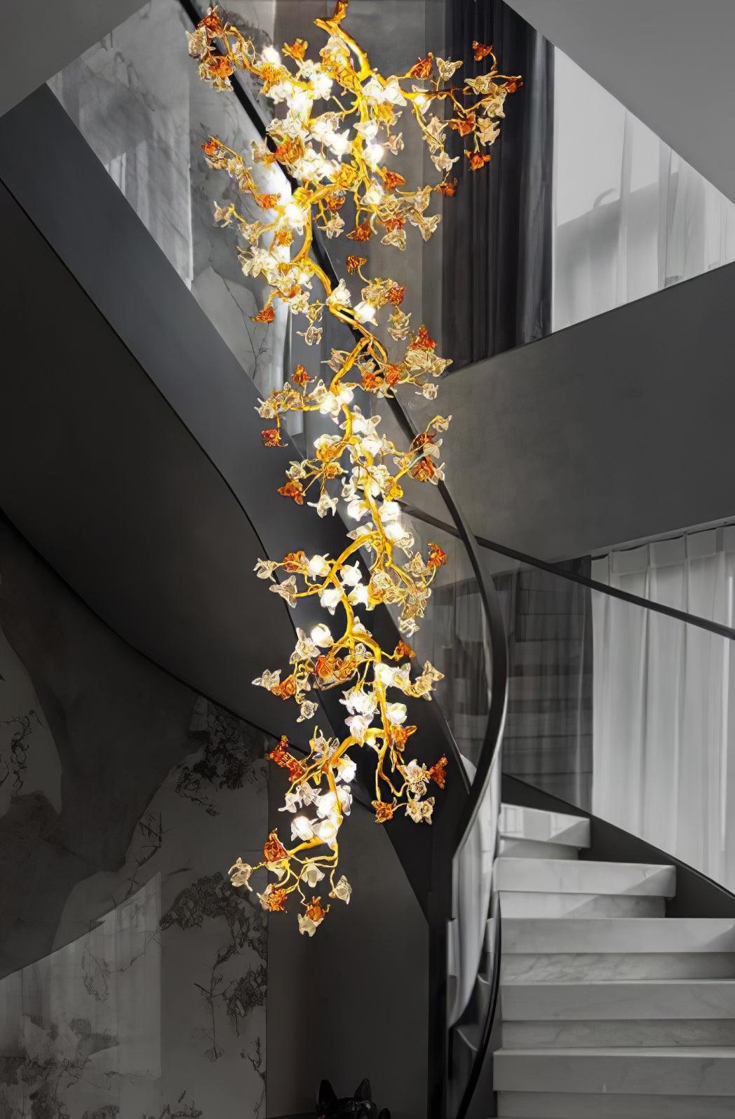 Aare Chandelier Branche Érable Laiton Cristal - Neutralighting