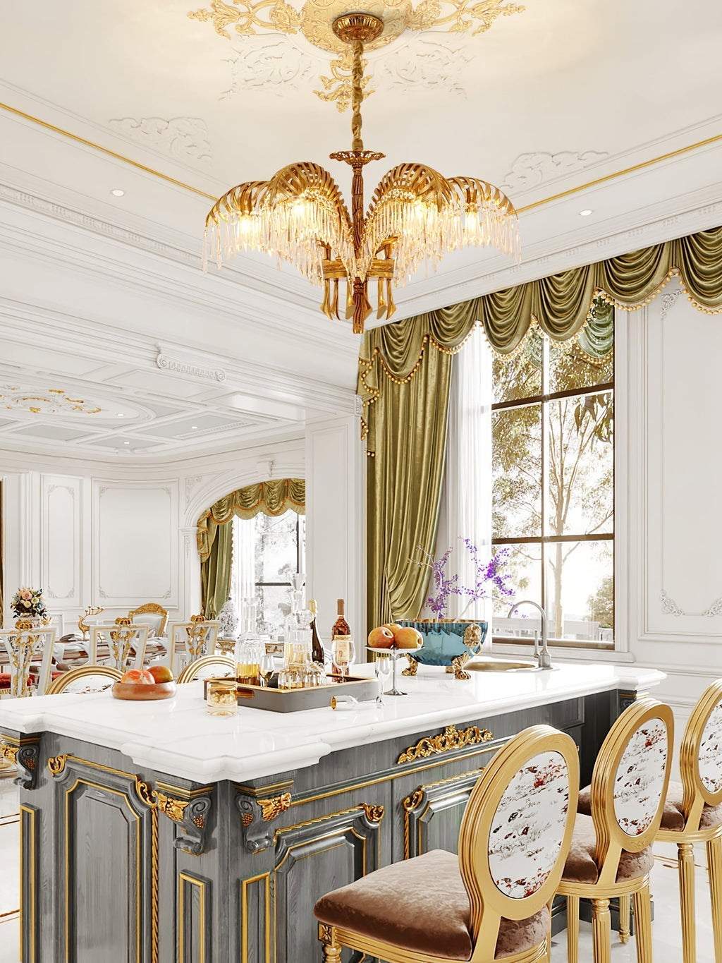 Odoraris Royal Laiton Cristal Lustre - Neutralighting
