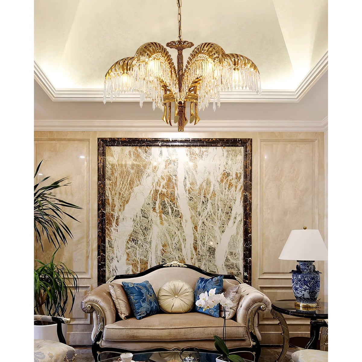Odoraris Royal Laiton Cristal Lustre - Neutralighting