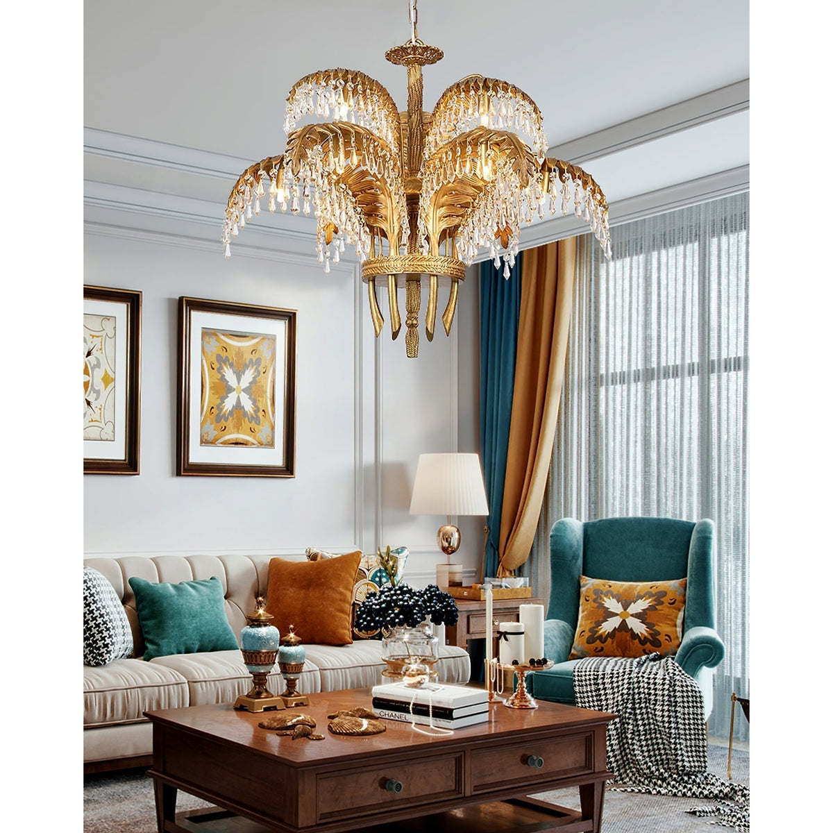 Odoraris Royal Laiton Cristal Lustre - Neutralighting