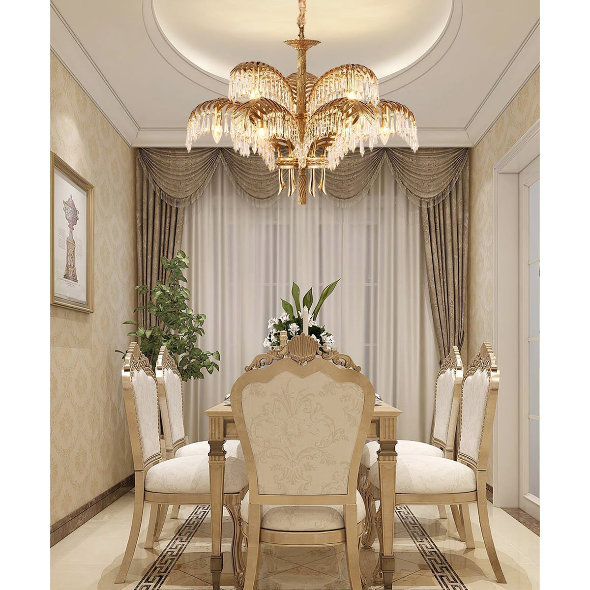 Odoraris Royal Laiton Cristal Lustre - Neutralighting