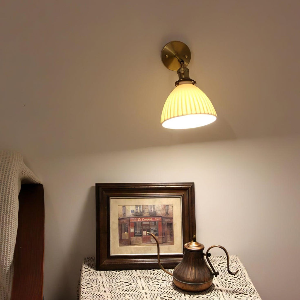 Lustra Lampe Murale Céramique Laiton Élégante - Neutralighting