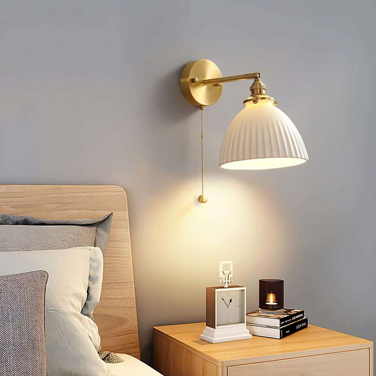 Lustra Lampe Murale Céramique Laiton Élégante - Neutralighting