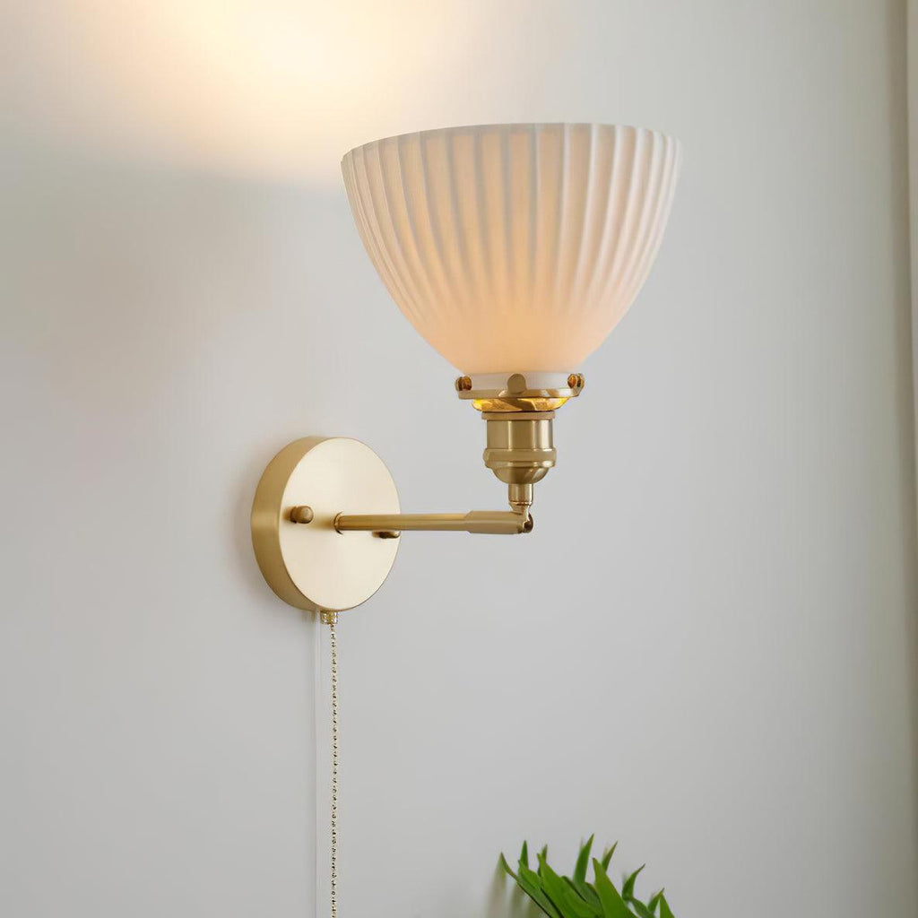 Lustra Lampe Murale Céramique Laiton Élégante - Neutralighting