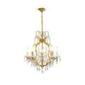 Cevinyra Postmodern Luxe Laiton Cristal Parchemins Lustre - Neutralighting