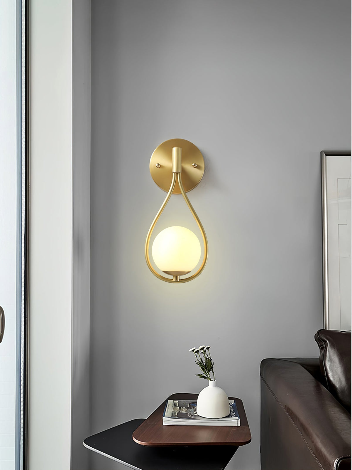 Icarila Moderne Minimaliste Vanité Laiton Verre Applique Murale - Neutralighting