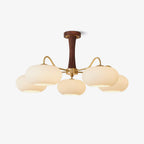 Candy Lustre Kaki en Laiton, Bois et Verre - Neutralighting