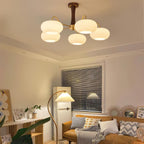 Lustra Chandelier en Laiton et Bois Kaki - Neutralighting