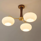 Candy Lustre Kaki en Laiton, Bois et Verre - Neutralighting