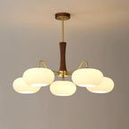 Lustra Chandelier en Laiton et Bois Kaki - Neutralighting