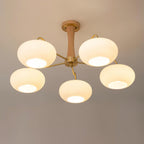 Lustra Chandelier en Laiton et Bois Kaki - Neutralighting