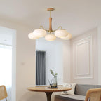 Candy Lustre Kaki en Laiton, Bois et Verre - Neutralighting