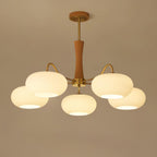 Candy Lustre Kaki en Laiton, Bois et Verre - Neutralighting