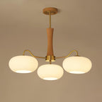 Candy Lustre Kaki en Laiton, Bois et Verre - Neutralighting