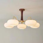 Lustra Chandelier en Laiton et Bois Kaki - Neutralighting