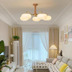 Lustra Chandelier en Laiton et Bois Kaki - Neutralighting