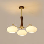 Lustra Chandelier en Laiton et Bois Kaki - Neutralighting